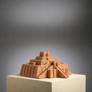 clay ziggurat mini model
